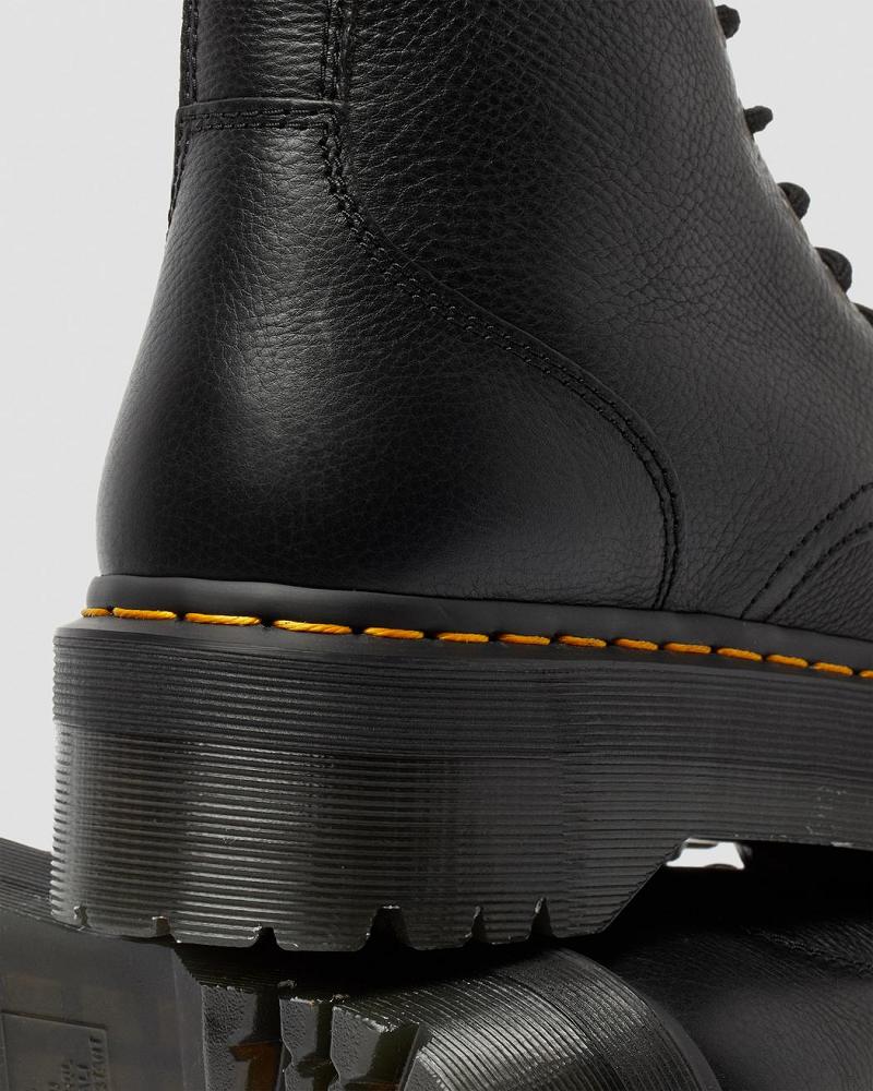 Dr Martens Jadon Pisa Leren Platform Laarzen Heren Zwart | NL 254LIS